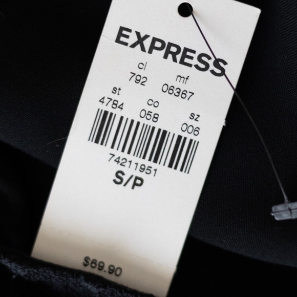 EXPRESS LONG SLEEVE LACE INSET DRESS BLACK S/P - Picture 6 of 7